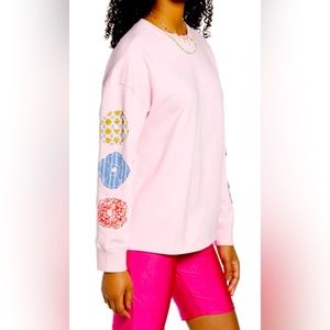 NWT🏷️ bp Pink Opal Flower Detail Sweater.